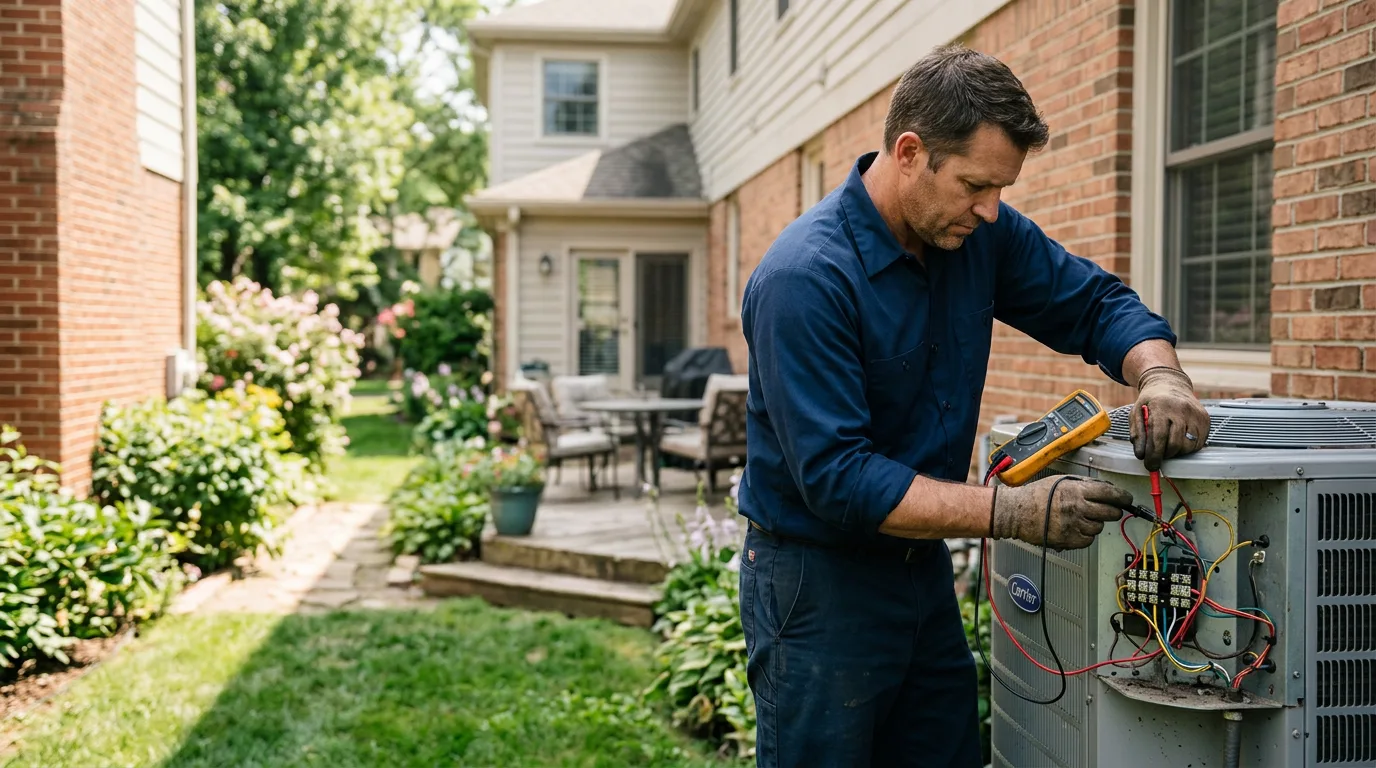 HVAC technician working near Michigan Center, MI